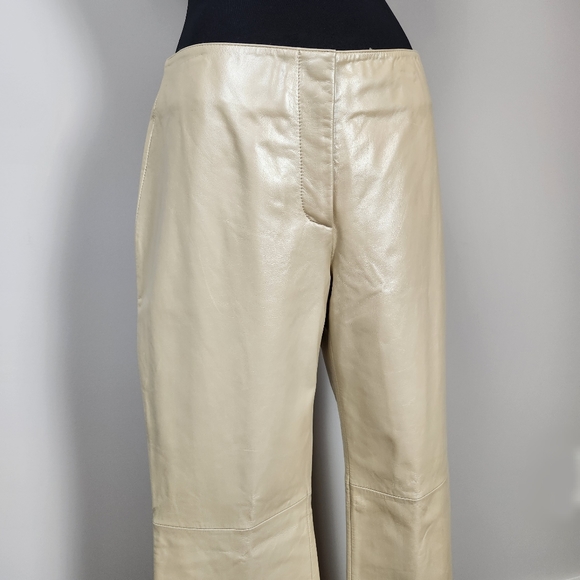 HUGO BUSCATI COLLECTION pearl leather pants - Picture 3 of 16